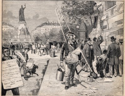عرض خلال فترة الانتخابات في فرنسا. نقش على "" لو بيتي باريزيان "" في 20/8/1893. بواسطة مجهول مجهول