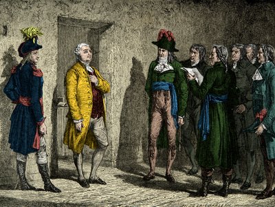 أخطر دومينيك جوزيف جارات (1749-1833) الملك لويس السادس عشر بعقوبة الإعدام في 20 يناير بواسطة مجهول مجهول