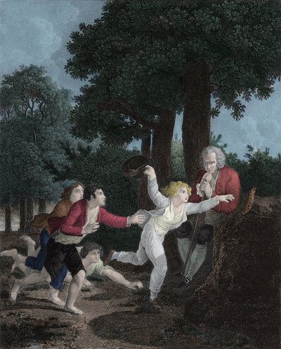 فاز إميل بسباق الرسوم التوضيحية عن فيلم "Emile or De l'education" للفيلسوف السويسري جان جاك (جان جاك) روسو (1712-1778) بواسطة مجهول مجهول