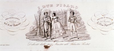واجهة I due Figaro ، عمل أليساندرو سبيرانزا بواسطة مجهول مجهول