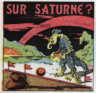 النعمة: قياس الكتلة على زحل. رسم توضيحي مجهول عام 1925. مجموعة خاصة. بواسطة مجهول مجهول