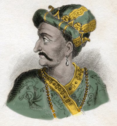المغول الكبير (المغول أو المغول) (ربما أورنجزيب (1618-1707) ، المعروف أيضًا باسم ألامجير) (أبو مظفر محي الدين محمد أورنجزيب ألامجي) - نقش القرن التاسع عشر - ميلانو بواسطة مجهول مجهول