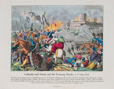 الحرب الروسية التركية 1828-1829 - اقتحام قلعة برايلوف في 15 يونيو بواسطة مجهول مجهول