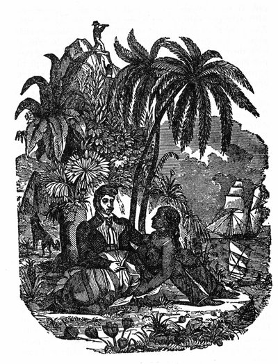 حياة القراصنة في جزيرة مدغشقر. نقش "كتاب القراصنة الخاص" 1837. بواسطة مجهول مجهول