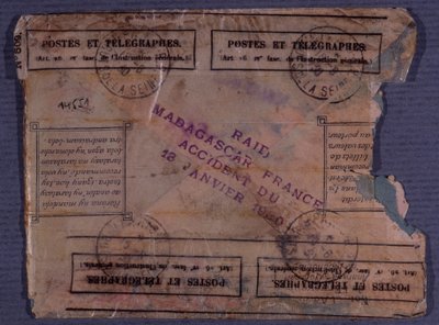 آخر رسالة من مدغشقر وفرنسا غارة (حادث 18 يناير 1930) بواسطة مجهول مجهول