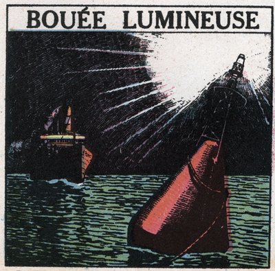 إشارات ضوئية: عوامة ضوئية. رسم توضيحي مجهول عام 1925. مجموعة خاصة. بواسطة مجهول مجهول
