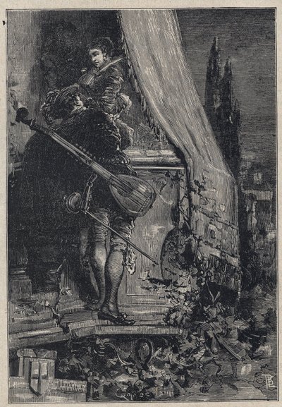 Lucrezia Borgia و Don Gaspare Aversa ، كونت Procida - نقش من "Lucrezia Borgia" لأوسكار بيو - 1883 بواسطة مجهول مجهول
