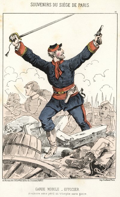 Memories of the siege of Paris: Mobile Guard - Officer: To be defeated without danger, triumph without glory. بواسطة مجهول مجهول