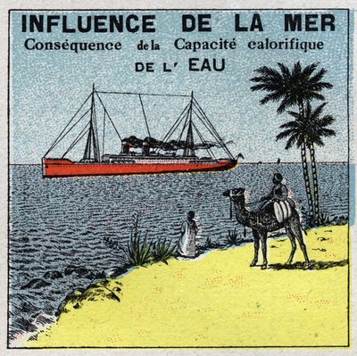 الأرصاد الجوية: تأثير البحر على المناخ. رسم توضيحي مجهول من عام 1925. مجموعة خاصة. بواسطة مجهول مجهول