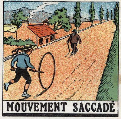 الحركات: حركة الرجيج. طفل يلعب بالطوق. رسم توضيحي مجهول من عام 1925. مجموعة خاصة. بواسطة مجهول مجهول