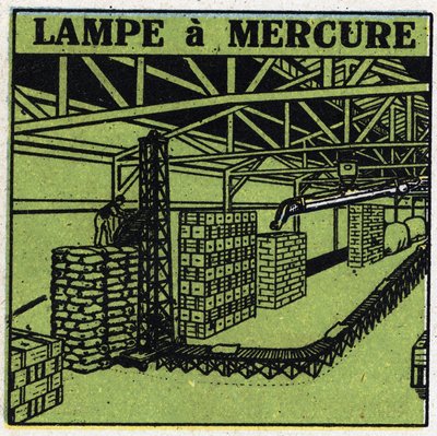 خصائص الغاز الجديدة: مصباح الزئبق. رسم توضيحي مجهول عام 1925. مجموعة خاصة. بواسطة مجهول مجهول