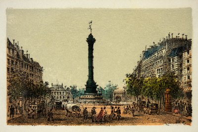 Paris in 1874: The column of July, Private Collection بواسطة مجهول مجهول
