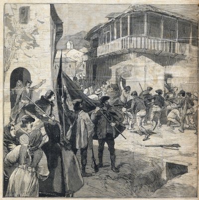 تمرد الفلاحين في صقلية. نقش في "" لو بيتي باريزيان "" "في 31/12/1893. بواسطة مجهول مجهول