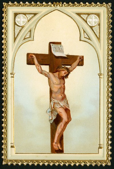 Pious image: Crucifixion (chromolithography) بواسطة مجهول مجهول