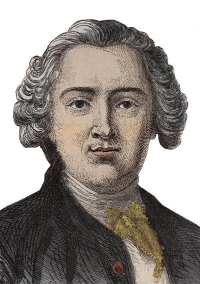 نقش بورتريه لكلود أدريان (كلوز- أدريان) هيلفيتيوس (1715-1771) فيلسوف إنجليزي - نقش بواسطة مجهول مجهول