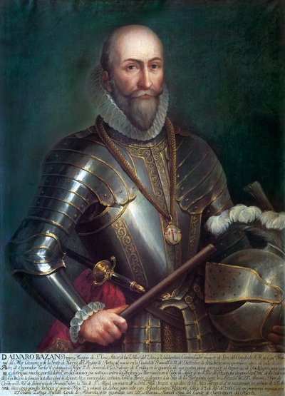 صورة لألفارو دي بازان إي جوزمان ، المركيز الأول لسانتا كروز (1526-1588) ، أميرال وملاح إسباني. لوحة مجهولة ، زيت على قماش. بواسطة مجهول مجهول
