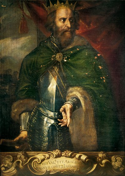 صورة لبيتر الثالث "العظيم" (1240-1285) ، ملك أراغون وفالنسيا. لوحة مجهولة. إسبانيا ، فالنسيا. قصر جنرال. بواسطة مجهول مجهول