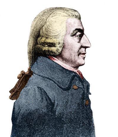 صورة لآدم سميث (1723 - 1790) ، الفيلسوف والخبير الاقتصادي الاسكتلندي. بواسطة مجهول مجهول