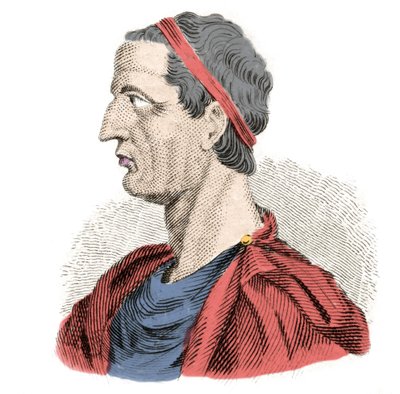 صورة لـ Ancus Marcius (Anco Marzio) الرابع من بين الملوك الأسطوريين السبعة لروما القديمة. استعاد من -641 إلى -616. نقش القرن التاسع عشر. ميلانيز بواسطة مجهول مجهول