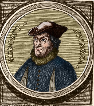 صورة لباروخ سبينوزا (1632-1677) ، الفيلسوف الهولندي ، المعروف أيضًا باسم بينتو دي إسبينوزا أو بينيديكتوس دي سبينوزا أو بينوا دي سبينوزا. نقش من القرن السابع عشر بواسطة مجهول مجهول