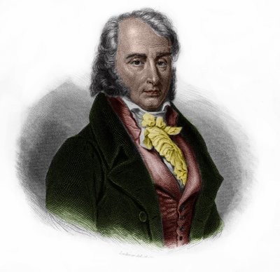 صورة لبنيامين كونستانت (1767-1830) ، سويسري المولد نبيل ومفكر وكاتب وسياسي فرنسي. في "" LIBRE DES SPORERS "للويس دي كورمينين تيمون. 1842. مجموعة خاصة. بواسطة مجهول مجهول