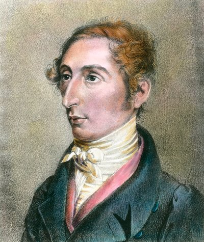 صورة لكارل (كارل) ماريا فون ويبر (1786-1826) الملحن الألماني نقش القرن التاسع عشر مجموعة خاصة بواسطة مجهول مجهول