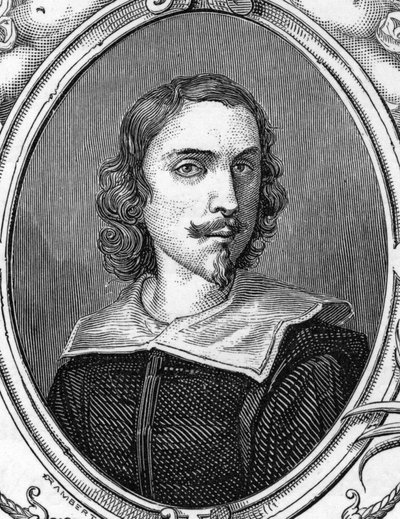 صورة لفرانشيسكو ألباني (1578-1660) قال الرسام الألباني الإيطالي. 1859 نقش في "" صالات عرض أوروبا - إيطاليا "لأرمندود. مجموعة خاصة. بواسطة مجهول مجهول