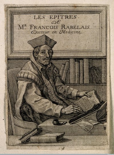 صورة لفرانسوا رابليه (1494-1553) ، مجهول. النقش على النحاس بواسطة مجهول مجهول