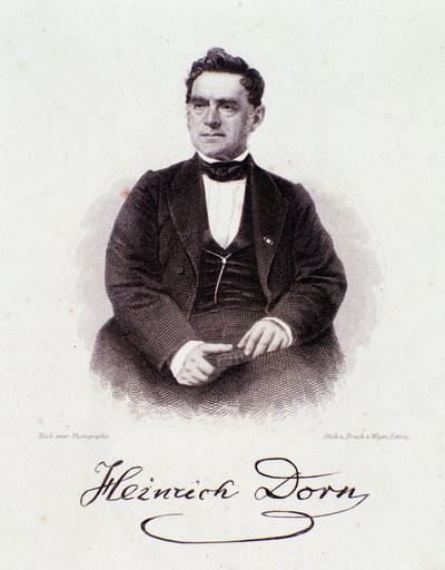 صورة هاينريش دورن (1804-1892) موصل وملحن وصحفي ألماني في القرن التاسع عشر. مجموعة خاصة Milanese بواسطة مجهول مجهول