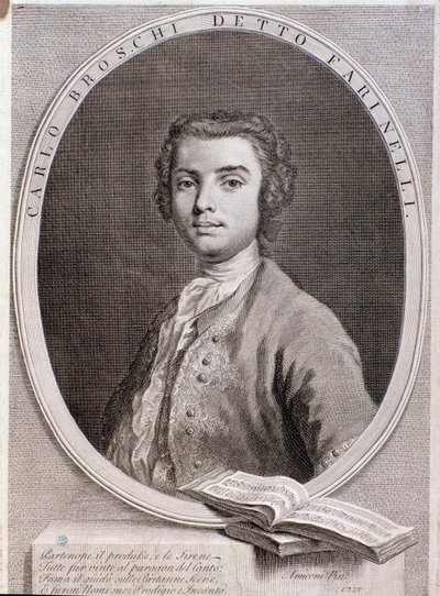 صورة لكاستراتو كارلو بروشي الإيطالي يُدعى فارينيلي (نقش .1735) بواسطة مجهول مجهول