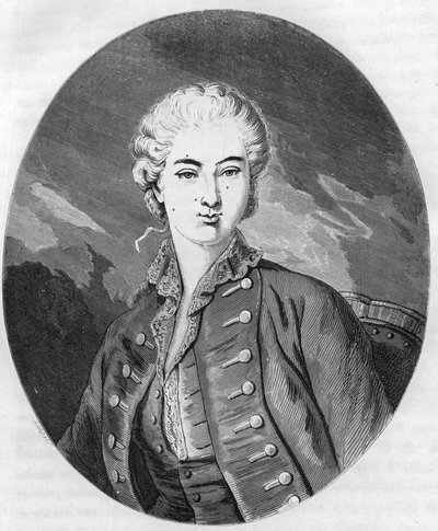 صورة جان بيكو ، كونتيسة (أو مدام) دو باري (1743-1793) ، آخر عشيقة لويس الخامس عشر - نقش من عام 1863 في "" Le Livre Rouge - Histoire De L'echafaud en France "" لدوبراي دي لا ماهري. مجموعة خاصة. بواسطة مجهول مجهول
