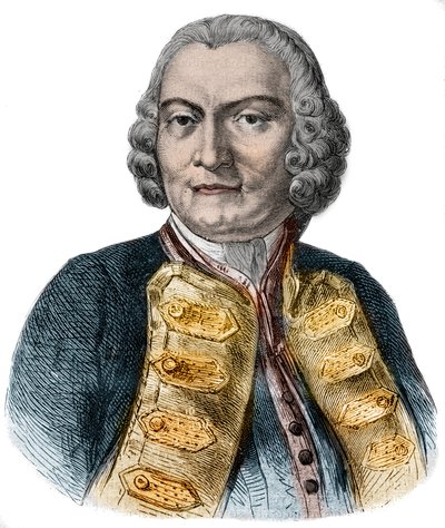 صورة للورد جورج أنسون (1697-1762) أميرال بريطاني وأرستقراطي ثري معروف بإبحاره حول الكرة الأرضية بواسطة مجهول مجهول