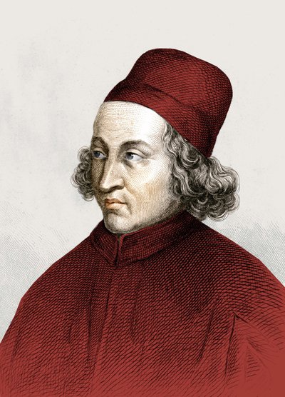 صورة لمارسيليو فيسينو ، بالتاريخ الفرنسي مارسيلي فيسين (1433-1499) ، نقش القرن الثامن عشر. بواسطة مجهول مجهول