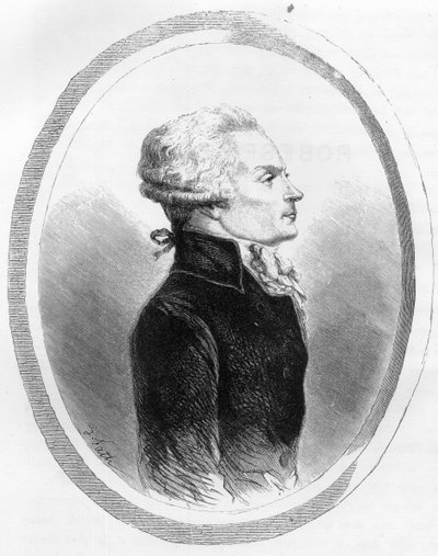 صورة لماكسيميليان بواسطة سياسي روبسبير (1758-1794) - نقش عام 1863 في "الكتاب الأحمر - تاريخ دي ليتشافود في فرنسا" لدوبراي دي لا ماهري. مجموعة خاصة. بواسطة مجهول مجهول