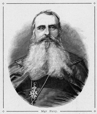 صورة للمونسينور لويس أنطوان أوغسطين (لويس أنطوان أوجستين) بافي (1805-1866) ، أسقف الجزائر العاصمة. نقش في "Les Missions Catholiques au XIXeme Siecle" للويس يوجين (لويس يوجين) لوفيت. مجموعة خاصة. بواسطة مجهول مجهول