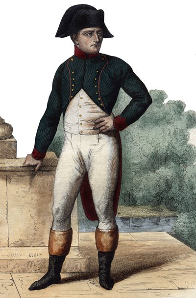 صورة لنابليون بونابرت (1768-1821) في منصب القنصل الأول. رسم توضيحي من "" Le Plutarque Français "" لإدمون مينيت بواسطة مجهول مجهول