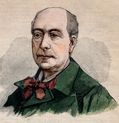 صورة لثيودور دي بانفيل (1823-1891) ، الشاعر الفرنسي. نقش على "" Le petit Parisien "من عام 1891. مجموعة خاصة. بواسطة مجهول مجهول