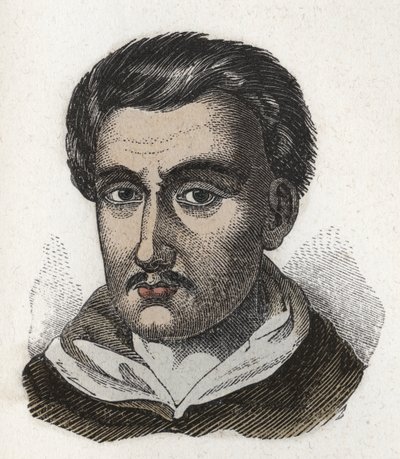صورة توماسو كامبانيلا (1568-1639) ، الراهب والفيلسوف الدومينيكي. نقش. مجموعة خاصة بواسطة مجهول مجهول