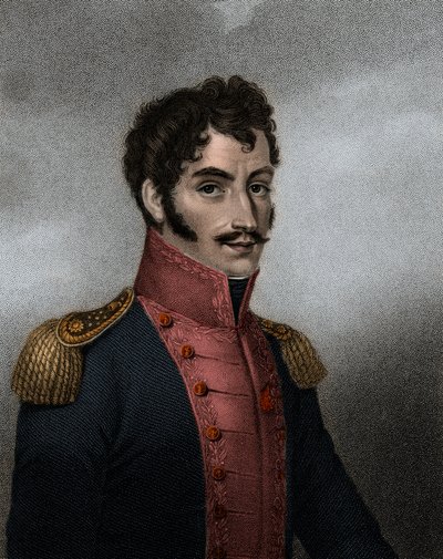 صورة للسياسي والعسكري الفنزويلي سيمون بوليفار (1783-1830) رئيس كولومبيا وبيرو بواسطة مجهول مجهول