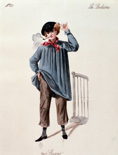 صورة لبائع متجول الأول ، من La Boheme بواسطة Puccini (1892-1895) بواسطة مجهول مجهول