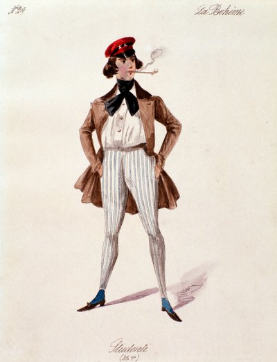 صورة لطالب ، من La Boheme بواسطة Puccini (1892-1895) بواسطة مجهول مجهول