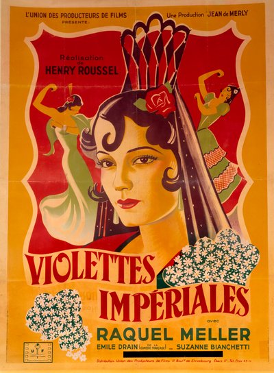 ملصق لفيلم "Violettes em Imperiales" للمخرج هنري روسيل بواسطة مجهول مجهول