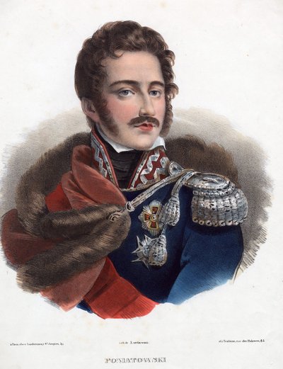 الأمير جوزيف بوناتوفسكي - مجهول - 1835 - ليثوغراف ، ألوان مائية - 32 × 24 - مجموعة خاصة بواسطة مجهول مجهول