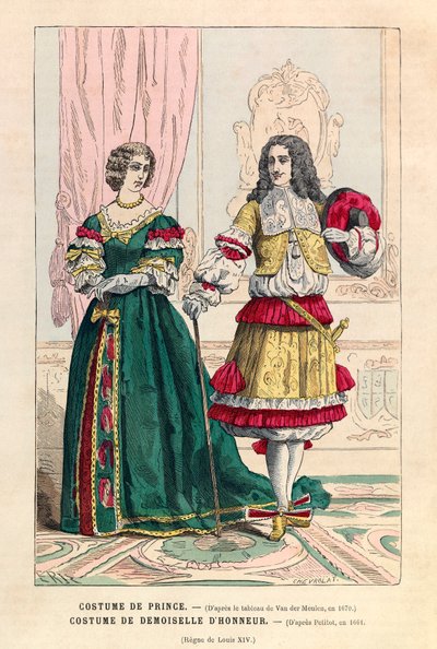 زي الأمير وزي العروسة في عهد لويس الرابع عشر (1638-1715) - مجموعة خاصة بواسطة مجهول مجهول