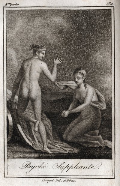 استجداء النفس. نقش من عام 1819 في "Lettres a Emilie sur la mythologie" لتشارلز ألبرت ديموستييه (1760-1801). مجموعة خاصة. بواسطة مجهول مجهول