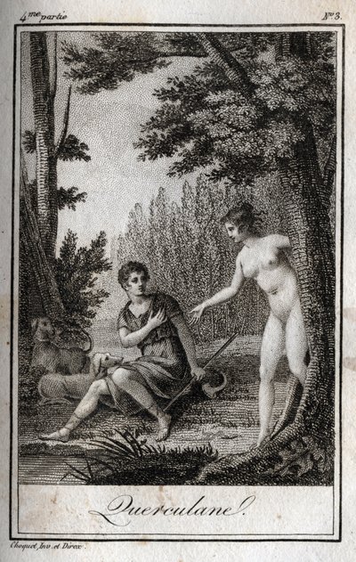 QUERCULANES ، الحوريات ، واقيات القنوات. نقش من عام 1819 في "Lettres a Emilie sur la mythologie" لتشارلز ألبرت ديموستييه (1760-1801). مجموعة خاصة. بواسطة مجهول مجهول