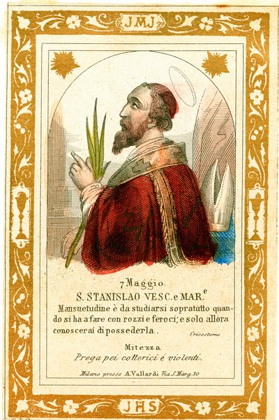 Saint Stanislaus the Martyr (engraving بواسطة مجهول مجهول
