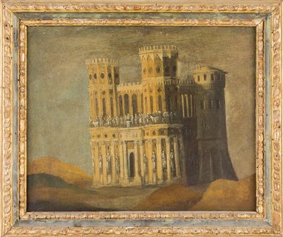 تذكار من الصور التذكارية من Castel Nuovo - تذكير تخيلي لماشيو أنجوينو ، بقلم نومي ، فرانسوا دي (1593-بعد 1630). زيت على قماش ، الثلث الأول من القرن السابع عشر .. الأبعاد: 27.5 × 34 سم. مجموعة خاصة بواسطة مجهول مجهول