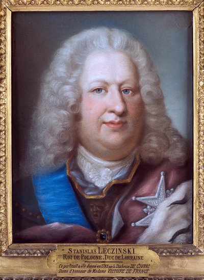 Stanislas I Leczinski ، dit le Bienfaisant - صورة ستانيسلاو الأول ليسزينسكي (1677-1766) ، ملك بولندا - مجهول. باستيل على ورق ، ج. 1755. الأبعاد: 39x29.5 سم. مجموعة خاصة بواسطة مجهول مجهول