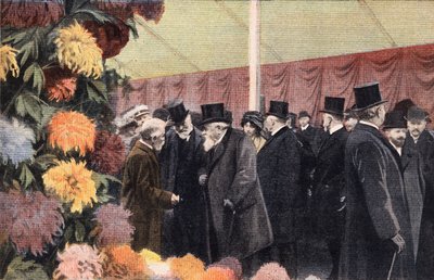 حفلة الأقحوان: معرض الأقحوان الرسمي. نقش. احدى جريدة "Le petit parisien" بتاريخ 20/11/1910. مجموعة خاصة. بواسطة مجهول مجهول